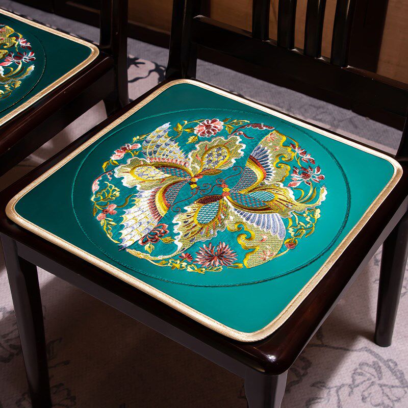 热销中式实木餐椅垫红木沙发坐垫透气圈椅轻奢官帽椅垫子屁垫定制
