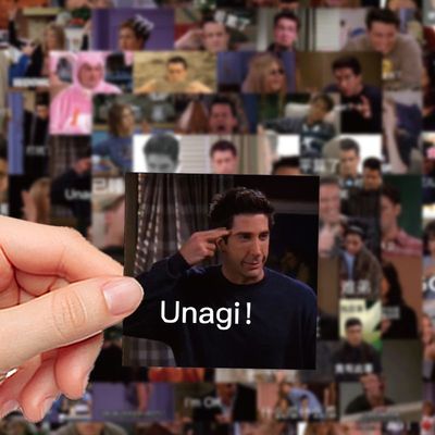 124张经典美剧老友记表情包贴纸趣味搞笑创意趣味装饰防水贴画