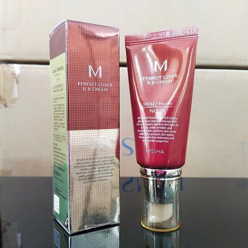 韩国Missha谜尚大红BB霜气垫遮瑕防晒隔离保湿提亮养肤粉底液50ml
