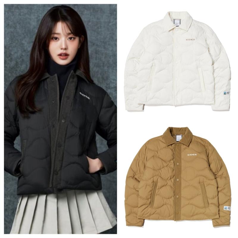 Eider 韩国代购直邮24秋冬女士翻领轻薄羽绒服DWW24562