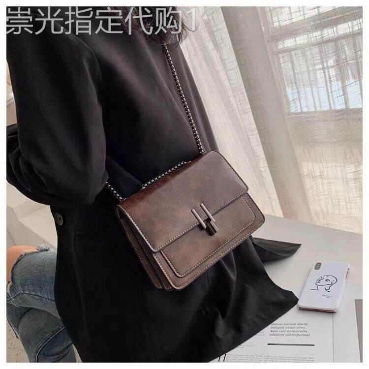 法国正品MK Jessie名牌真皮女包链条包单肩斜挎包简约复古小方包