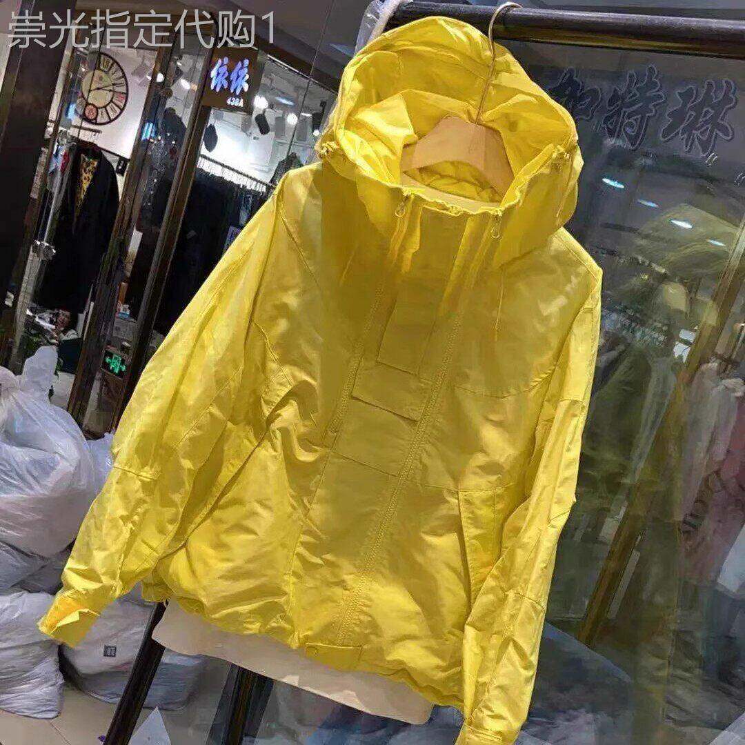 港风复古连帽开衫冲锋服防晒服男夏季户外宽松休闲运动防晒衣外套