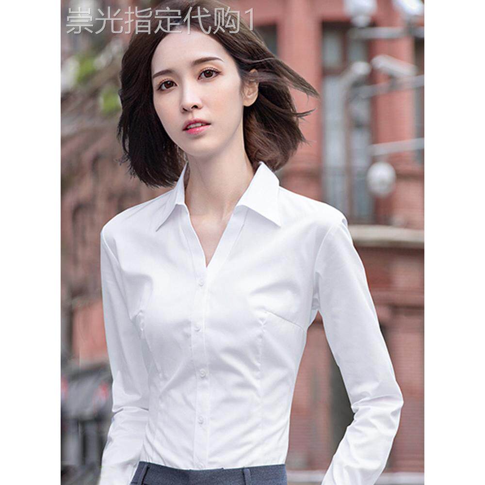 欧洲站白衬衫女2025新款春秋冬季加绒加厚时尚气质长袖职业正装潮