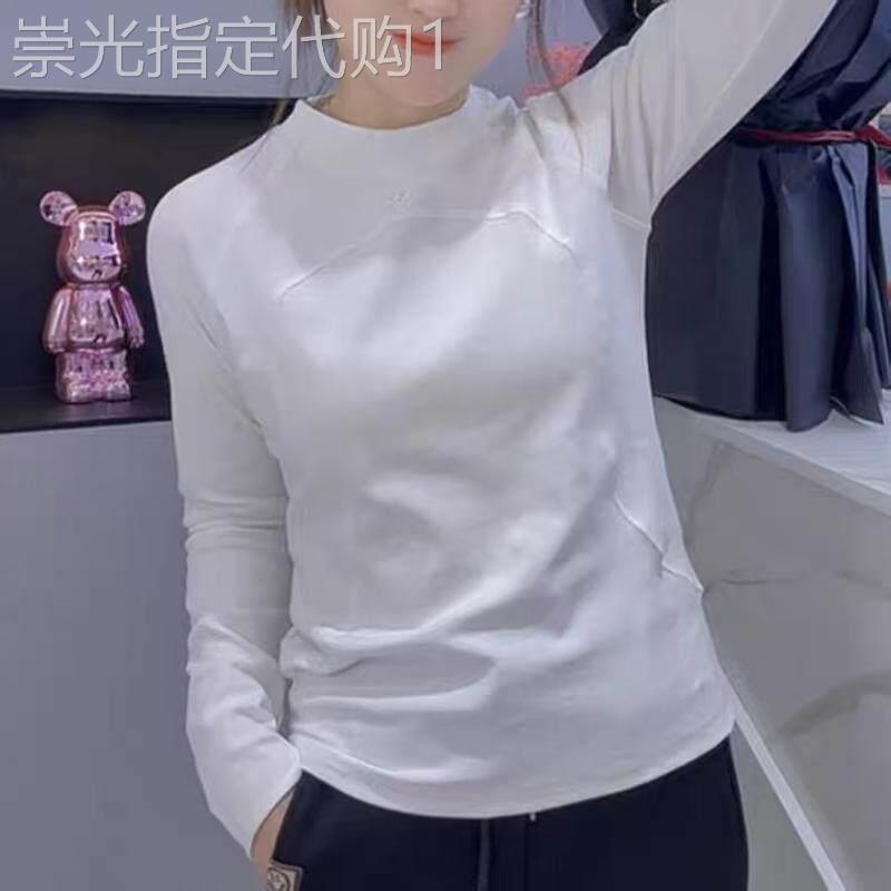 韩国大尺码纯棉基础款长袖T恤女早秋胖MM内搭设计感别致打底衫上