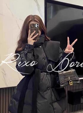 RIXO DORE法式黑色羽绒棉服外套小香风女新款名媛气质高级感上衣