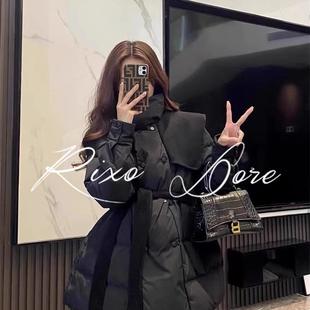 RIXO DORE法式黑色羽绒棉服外套小香风女新款名媛气质高级感上衣