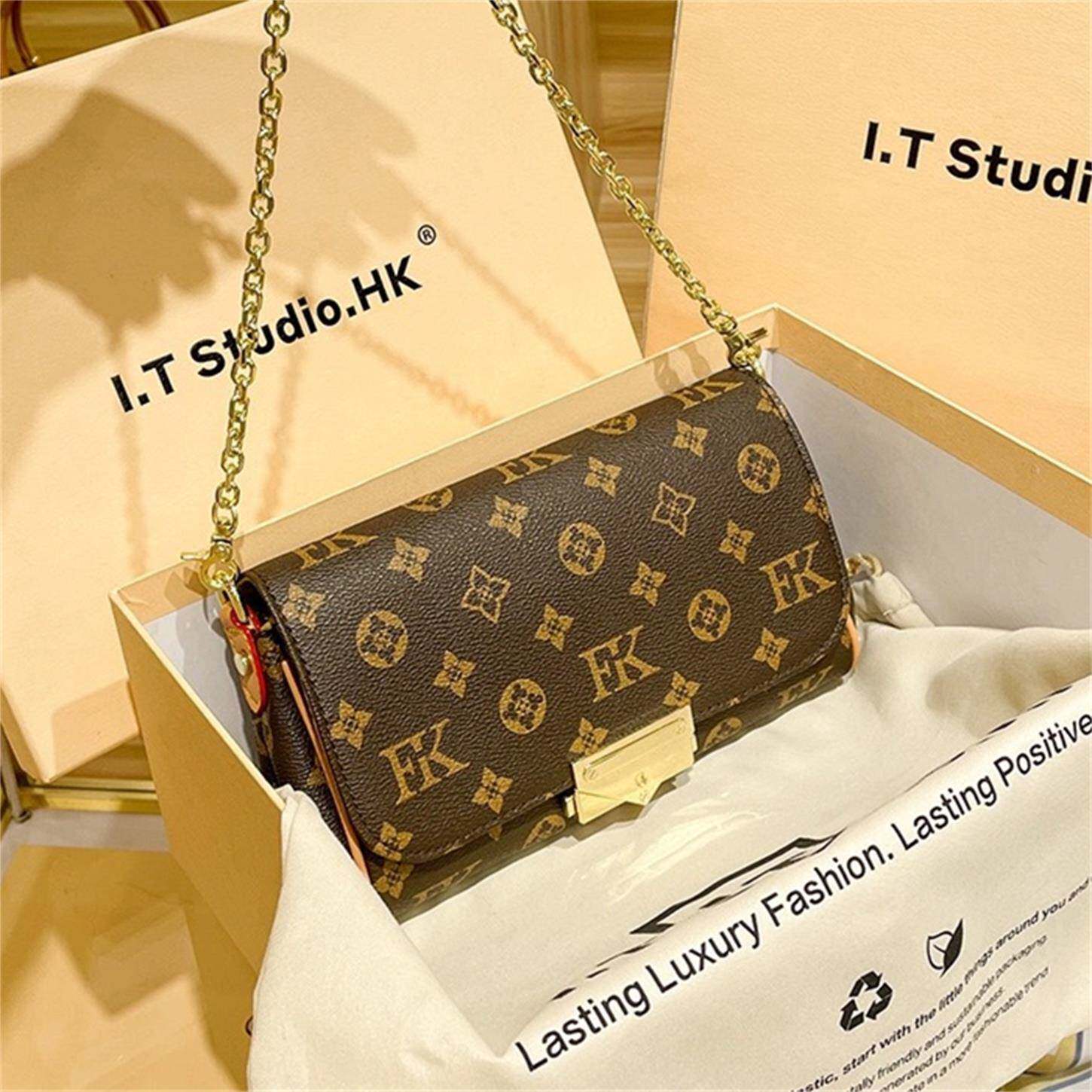 香港代购奢侈品名牌2025新款专柜正品真皮女包单肩斜挎手提信封包