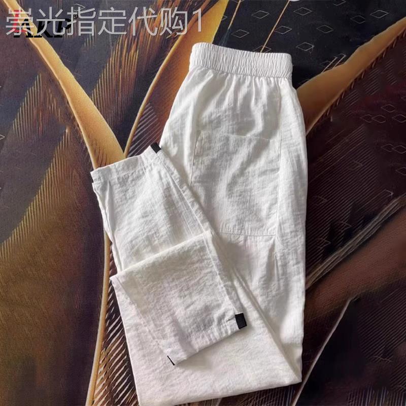 高端亚麻休闲裤男士2026新款夏季薄款男裤修身小脚棉麻长裤子男款