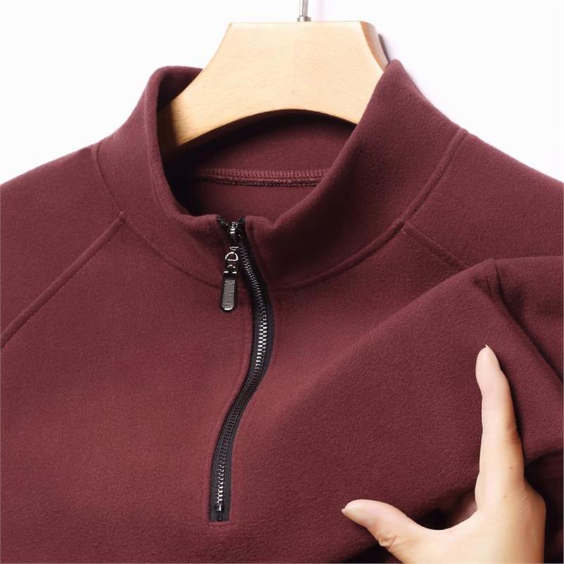 MAROLIO轻奢臻品出口法国双面德绒卫衣男士保暖舒适休闲打底衫