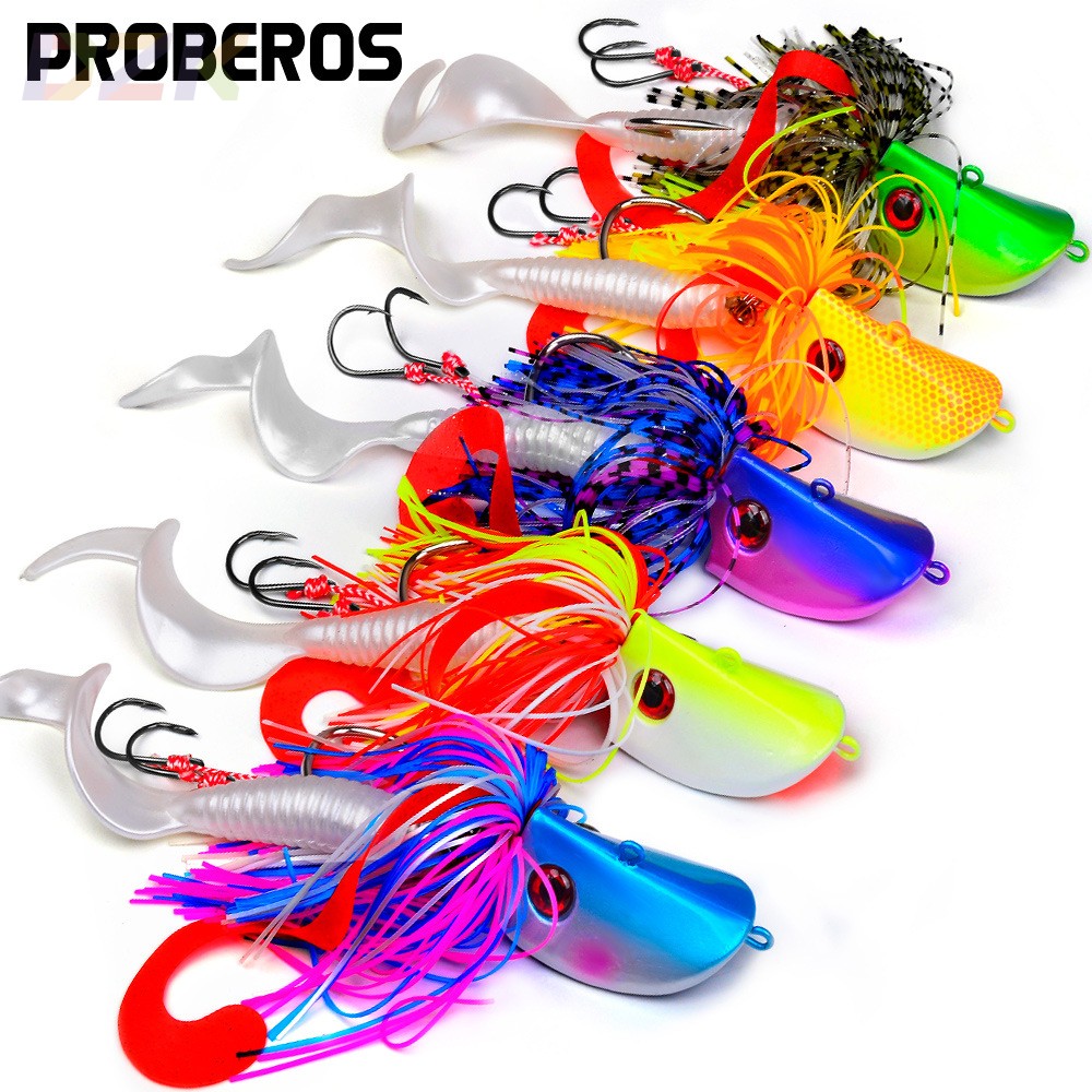 铅头钩仿真饵 大号鱼头胡须佬jig铅鱼钩 海钓路亚假饵铅头钩双.2