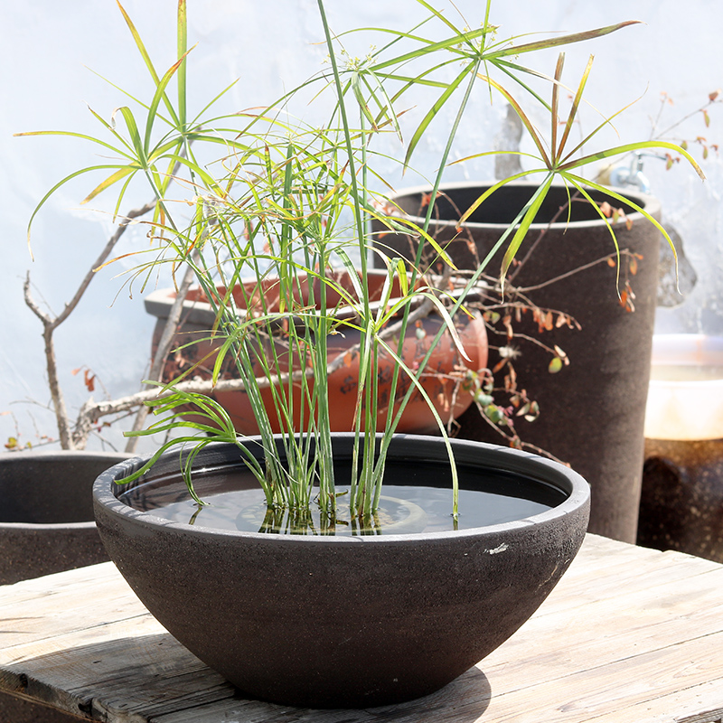 紫砂花盆欧式高温烧制
