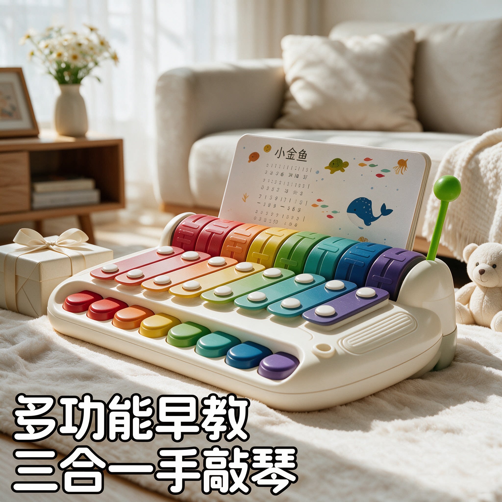 婴儿玩具0一1岁宝宝3到6个月早教益智消耗体力幼儿童哄娃神器敲琴