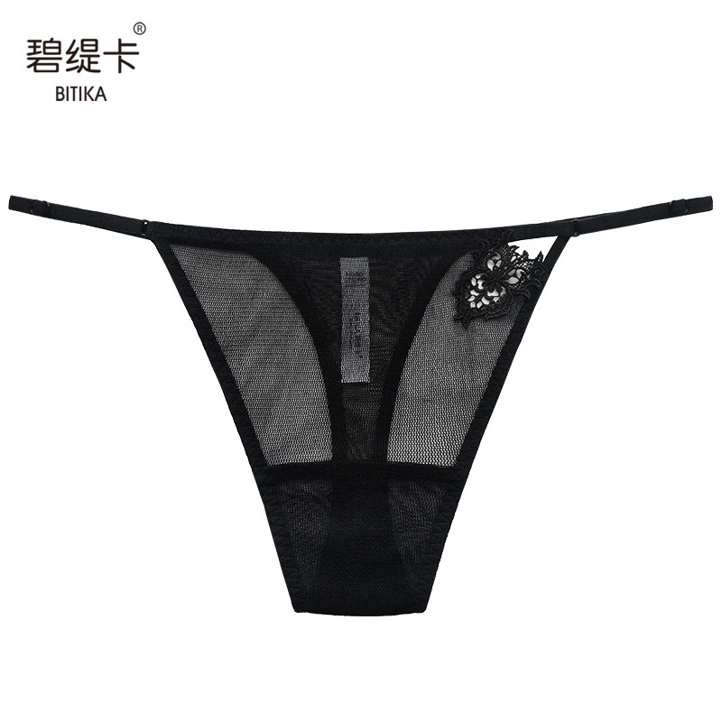 桑蚕丝低腰性感丁字裤女 秋冬黑色无痕女士内裤 真丝透明网纱t裤,女士内衣/男士内衣/家居服,女丁字裤,淘宝优惠券,粉丝福利购,淘宝优惠卷