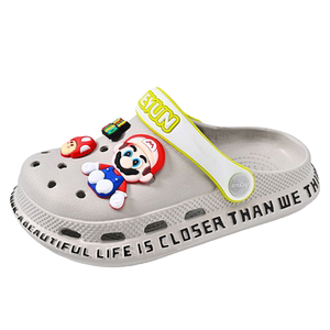 儿童洞洞鞋男童凉拖鞋女童2024夏季新款防滑马里奥室内外穿沙滩鞋