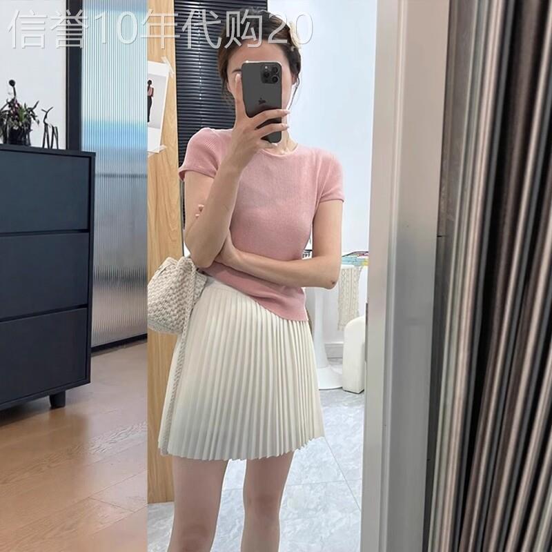 百褶半身裙女夏季2026新款防走光高腰显瘦小个子百搭伞裙a字短裙
