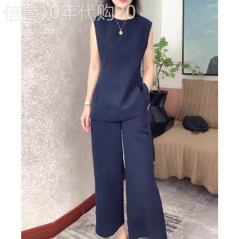 天丝亚麻套装女2026年夏新款韩版宽松上衣+九分裤气质显瘦两件套