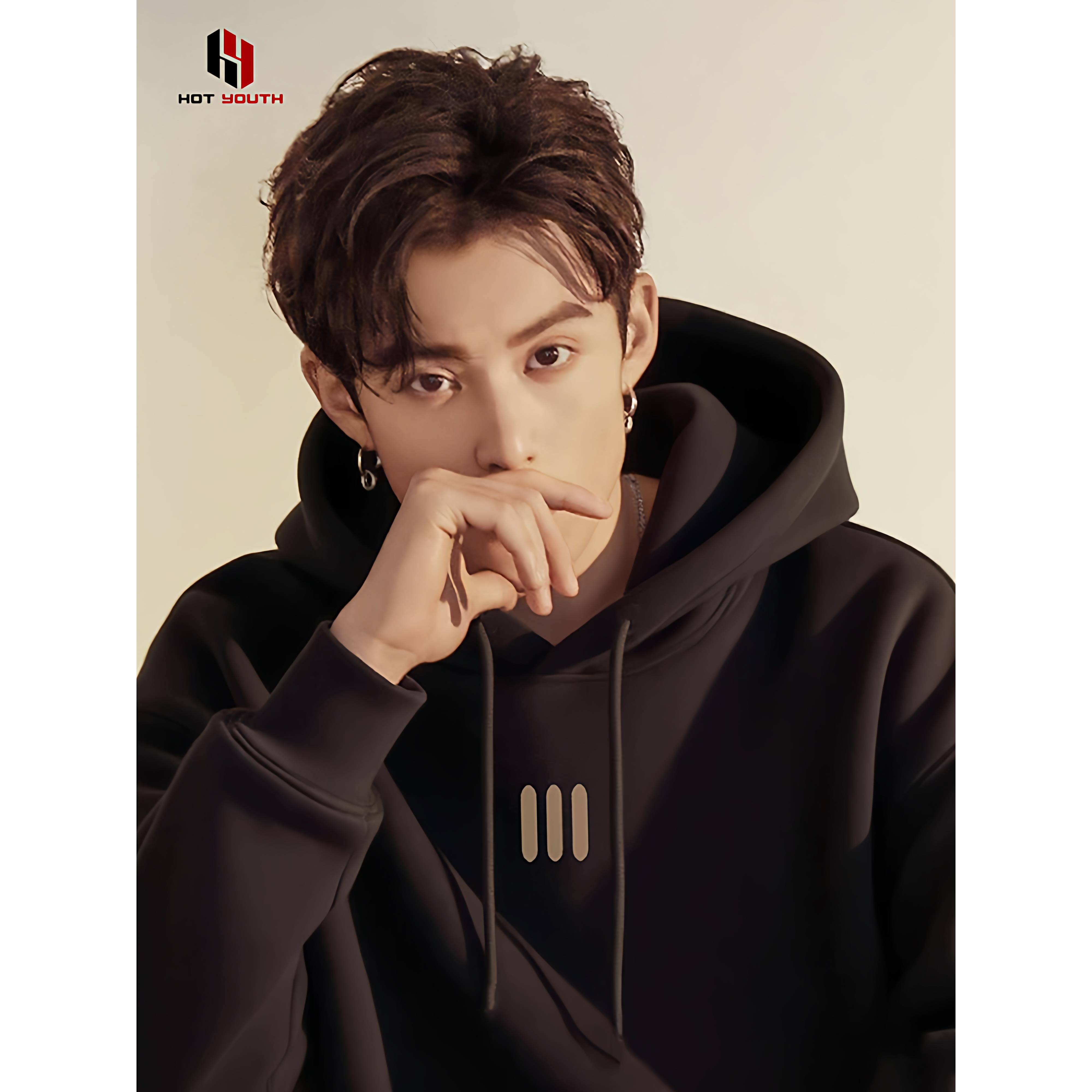 香港潮牌王鹤棣同款美式连帽卫衣男款加绒重磅休闲上衣百搭外套