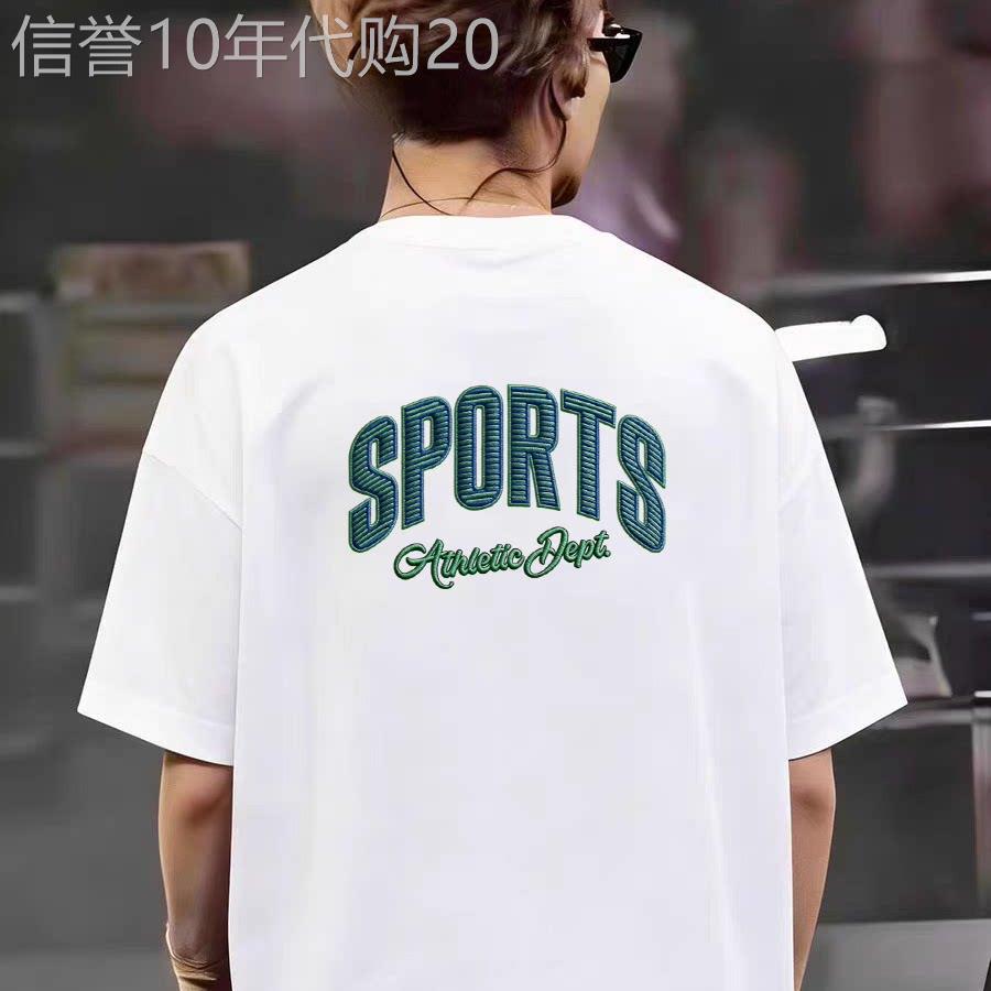 香港潮牌短袖t恤男夏季新款白色宽松圆领半袖大尺码潮流情侣款上