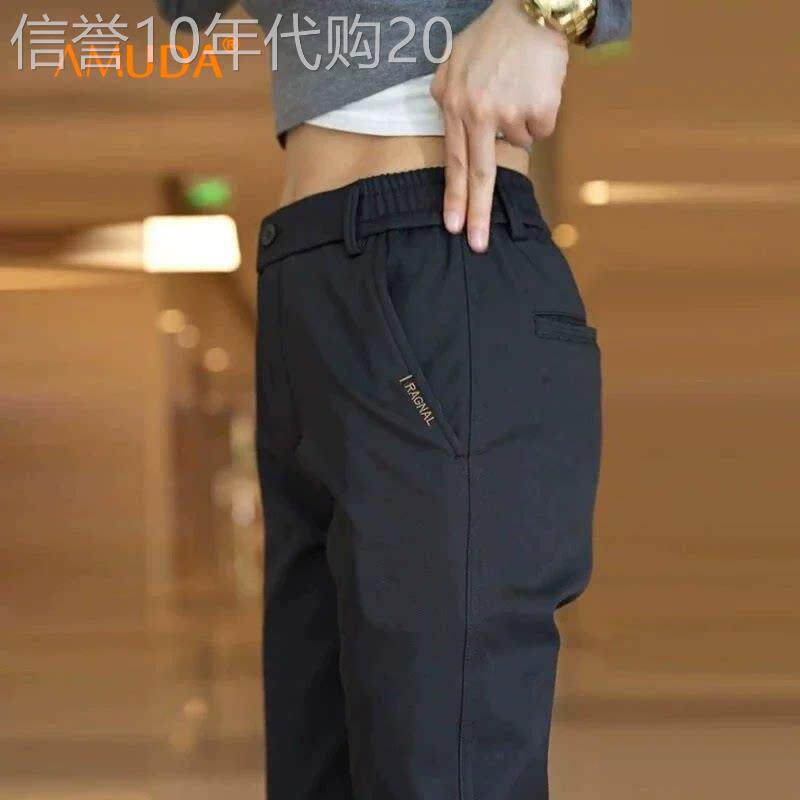 高端男士休闲裤子男2026新款秋春男裤高级商务直筒西装裤冬季加绒