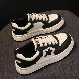 香港真皮加绒小白鞋女款2025新款秋冬季二棉休闲运动板鞋百搭棉鞋