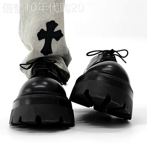 有颜值有品质~Mysterious Gifs时髦情侣德比鞋男女帅气厚底皮鞋软