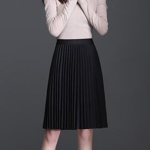 高腰百褶裙女2024春秋新款小个子显瘦半身裙秋冬梨型身材a字短裙