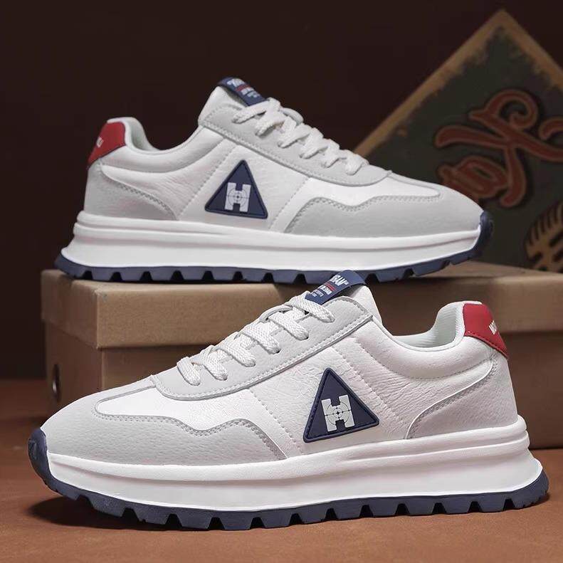 男鞋秋冬款舒适休闲鞋子百搭厚底高端阿甘鞋潮流防滑增高软底潮鞋