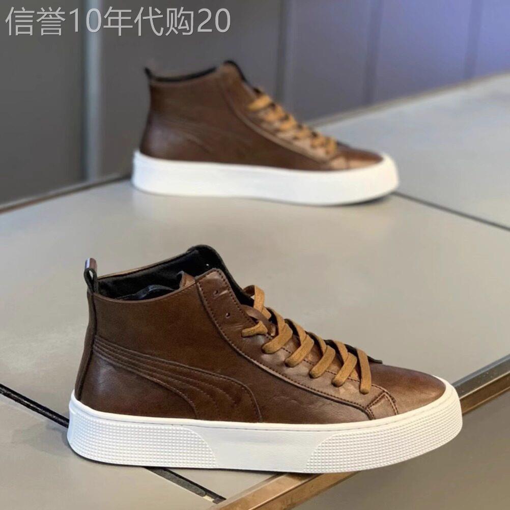 潮牌男鞋2026春季新款真皮高筒鞋男士厚底休闲鞋韩版百搭潮流板鞋