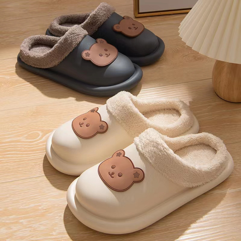 防水棉拖鞋女冬季室内居家居情侣