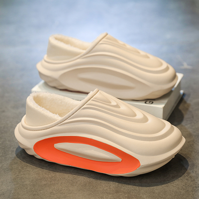 棉拖鞋男款2025冬季新款厚底增高加厚高级感包跟外穿防水软底棉鞋