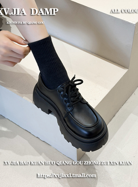 英伦风厚底小皮鞋女2026新款春季玛丽珍百搭爆款乐福鞋黑色jk单鞋