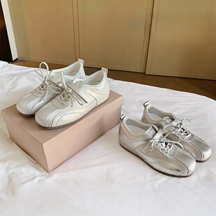 5cm内增高芭蕾风德训鞋女2026新款春季玛丽珍阿甘鞋休闲运动板鞋