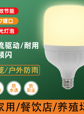 暖光灯泡螺口led灯超亮灯笼黄光led灯鸡蛋养殖场专用灯养鸡场补光