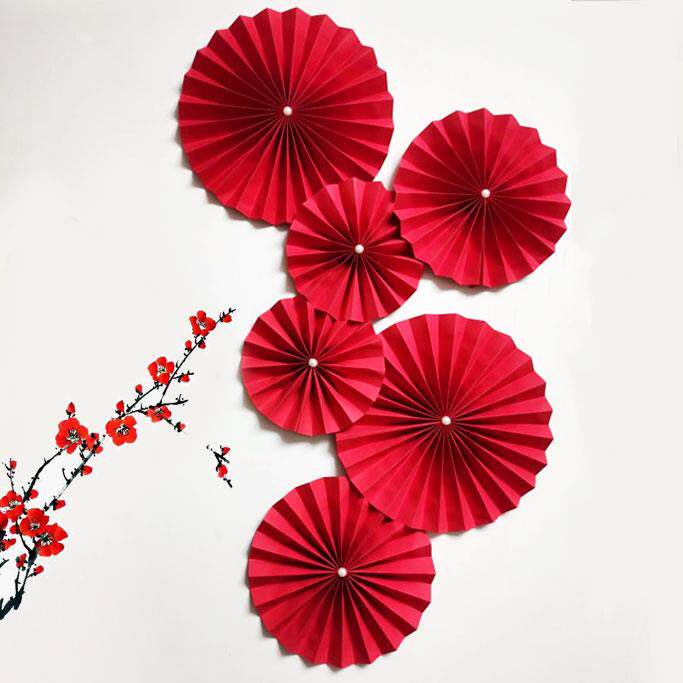 纸扇花宝宝生日装饰派对