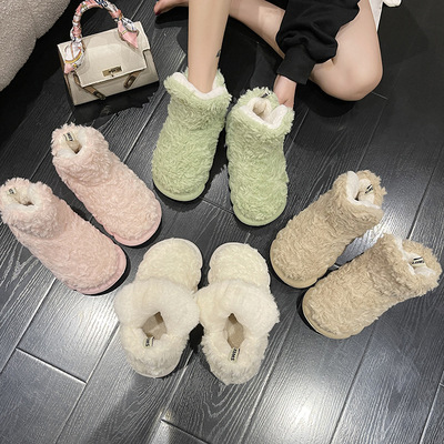 女士雪地靴棉鞋冬季毛毛加厚保暖