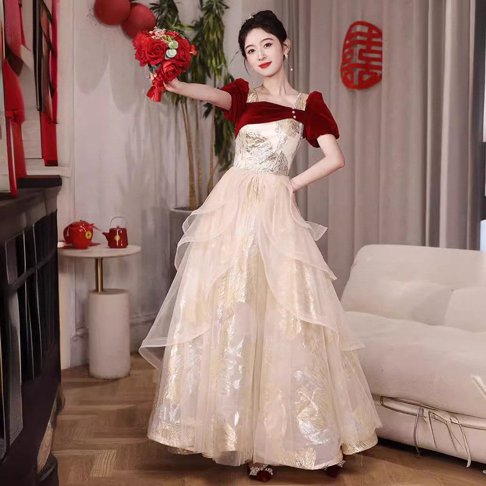 敬酒服女法式高级感结婚订婚礼服裙2025新款新娘回门春夏季