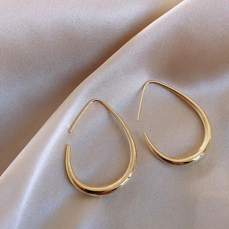 铜合金耳饰 925银针修饰脸型耳环简约大水滴耳环2025年火爆款