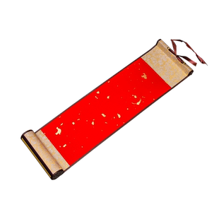 秋凝斋迷你小卷轴挂画小号禅意挂轴空白画轴半生半熟精装裱小手卷书法国画创作蜡染毛笔书画作品纸创意礼品