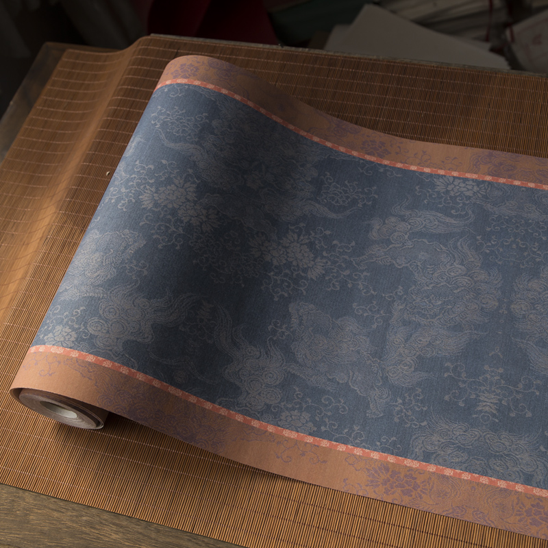 秋凝斋瑞锦《加厚》蜡染微喷长卷复古空白金墨银墨半生半熟小楷书法作品练习纸15米行书草书隶书作品用纸