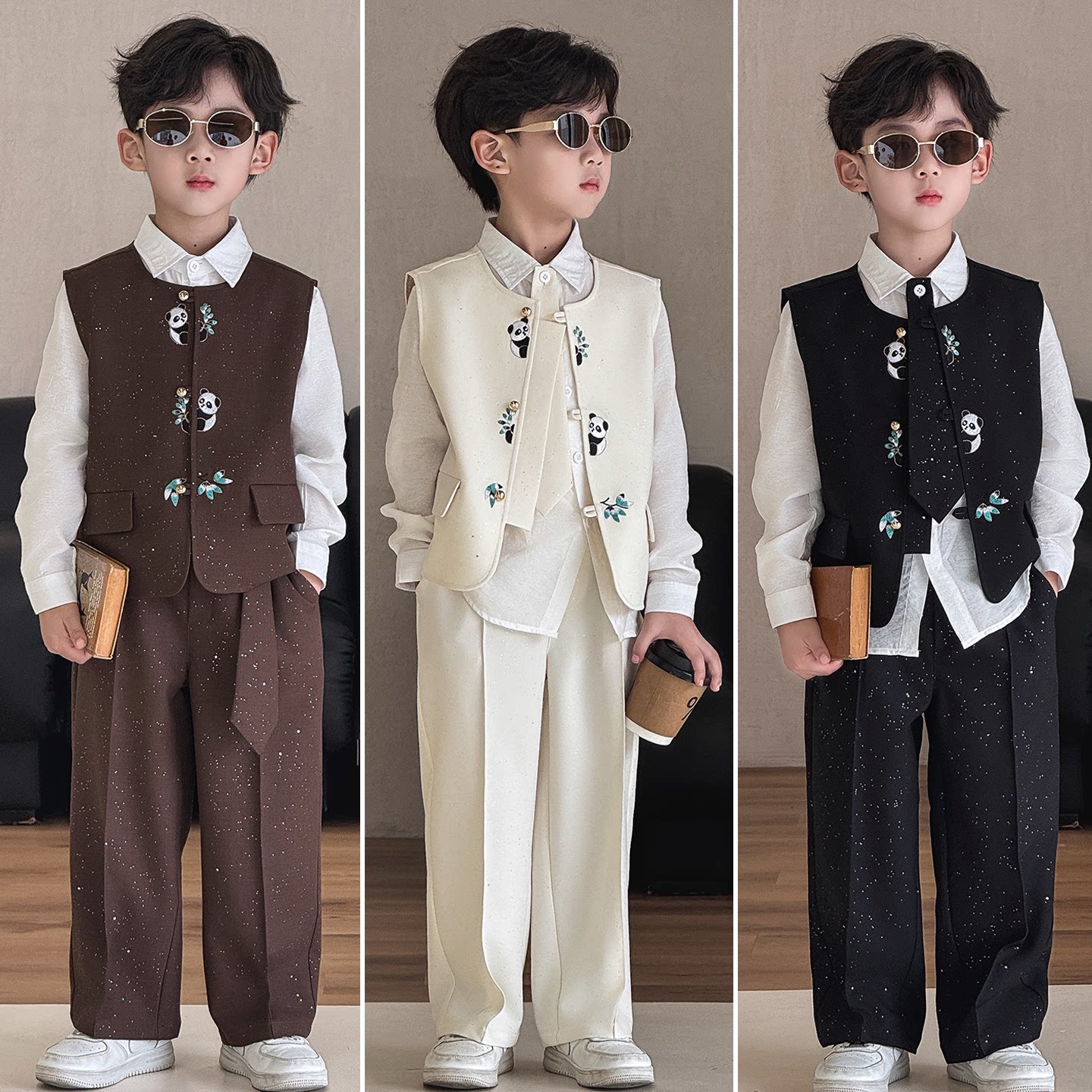 男童礼服2026新款国风小西服套装儿童新中式高级感主持人男孩演出