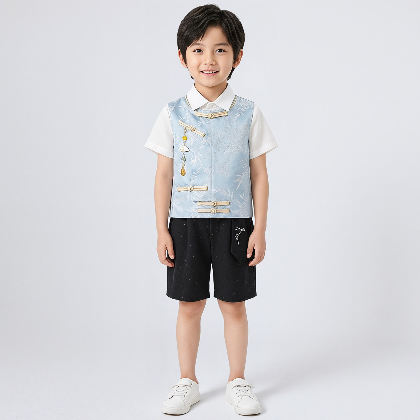 男童新中式唐装夏新款端午衣服