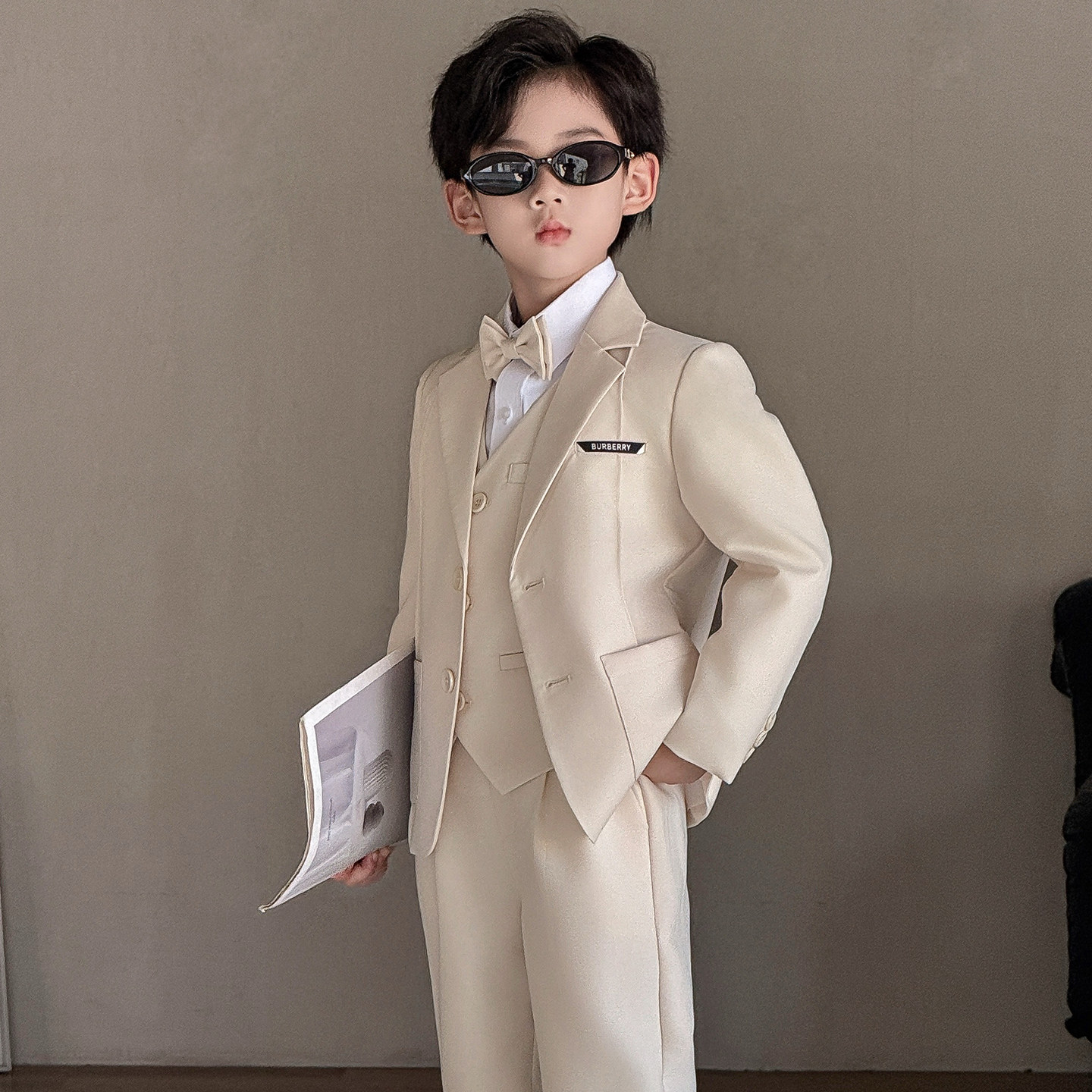 男童春秋礼服西服套装主持演出