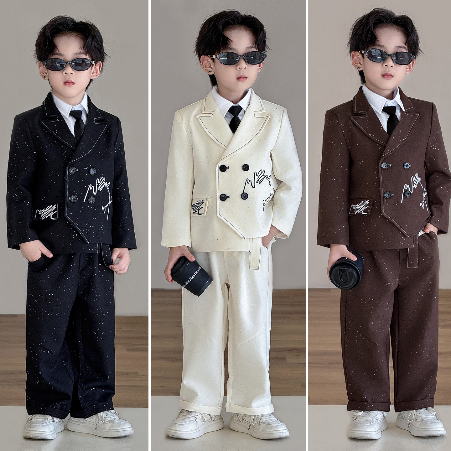儿童2025秋冬小主持演出西服