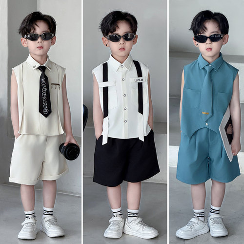 儿童夏季新款时髦小西服套装