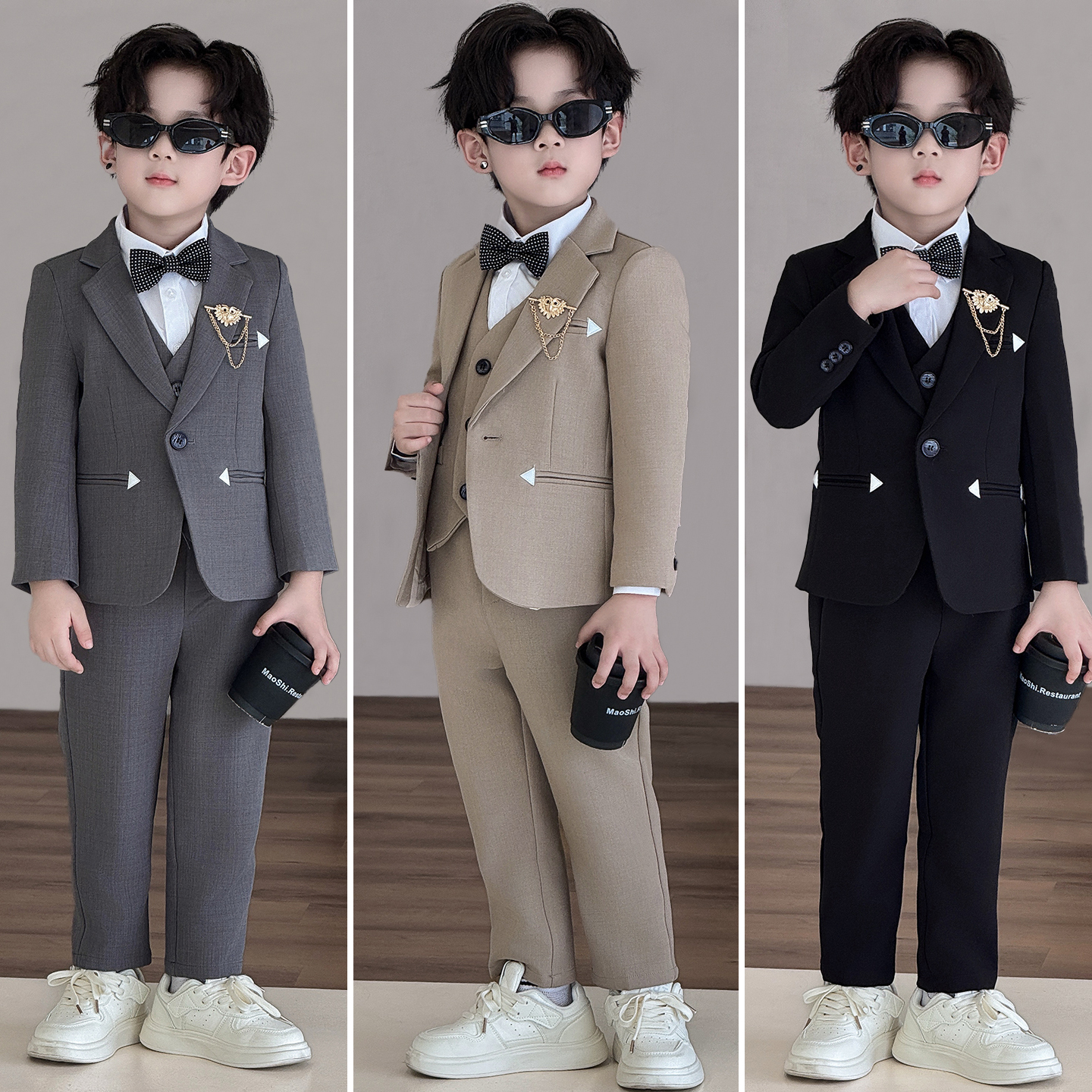 男童高级感春秋小主持人礼服