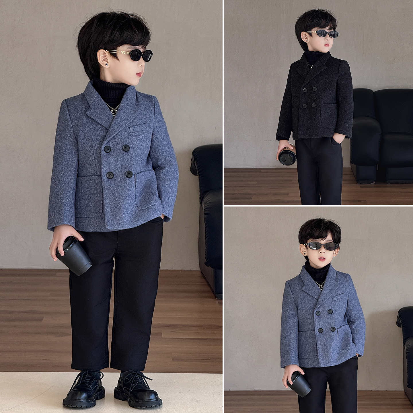 呢子儿童休闲西服2026秋冬新款男童主持人花童加厚外套帅男童西装,童装/婴儿装/亲子装,西服/小西装,淘宝优惠券,粉丝福利购,淘宝优惠卷