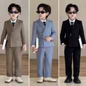 男童小主持人花童礼服英伦男孩钢琴表演 春秋2026新款 儿童西装 套装