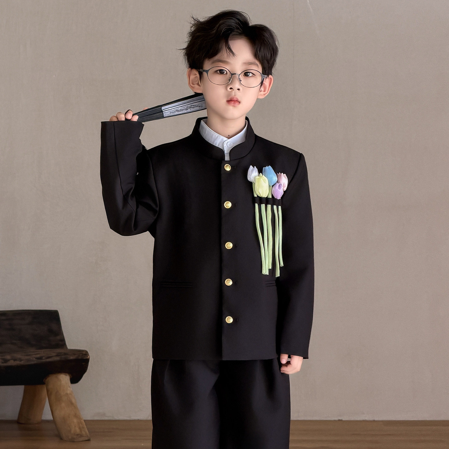 儿童西服套装秋季合唱主持演出服