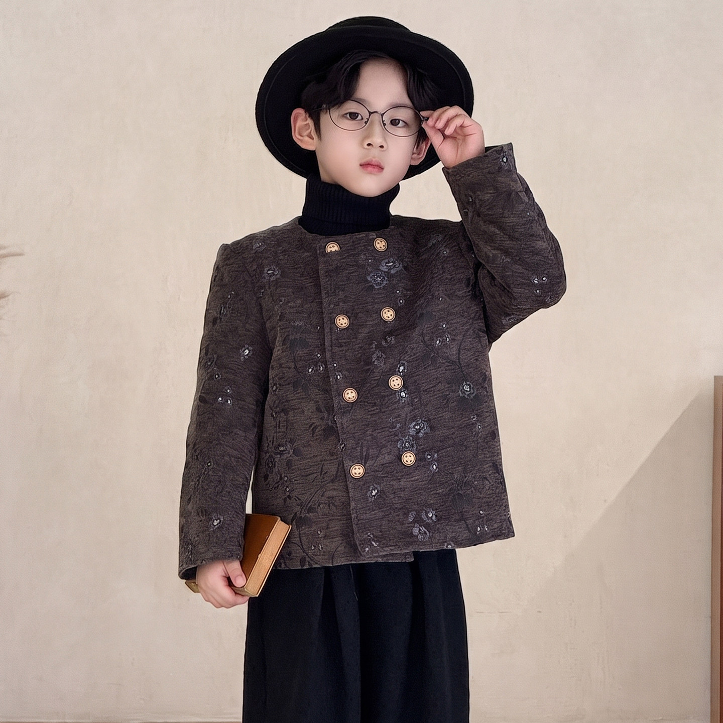 男童秋冬加厚新中式唐装礼服