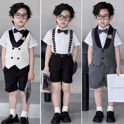 男童2025新款主持人夏小西服